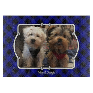 Tabla De Cortar Marco fotográfico de Personalizado divertido azul