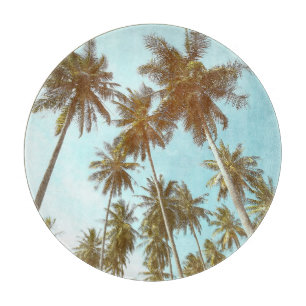 Tabla De Cortar Marco tropical: palmeras abstractas