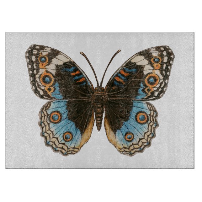 Tabla De Cortar Mariposa de Blue Pansy (Anverso)