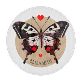 Tabla De Cortar Mariposa de Grunge Cute Vintage Y Corazones Añadir