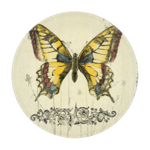 Tabla De Cortar Mariposa decorativa con los Wildflowers