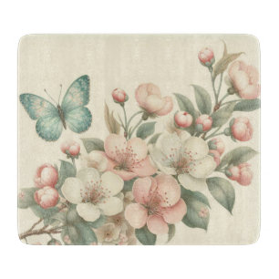 Tabla De Cortar Mariposa floral/primavera de estilo vintage