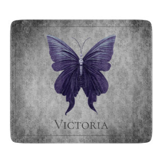 Tabla De Cortar Mariposa gaseada morada