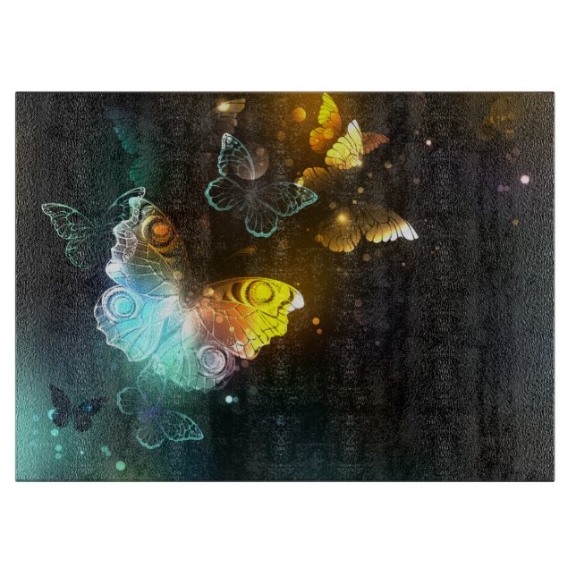 Tabla De Cortar Mariposa luminosa y mariposas nocturnas (Anverso)