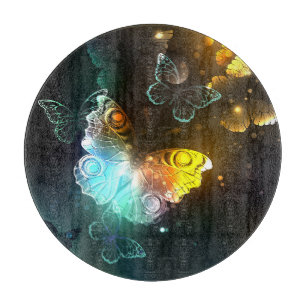 Tabla De Cortar Mariposa luminosa y mariposas nocturnas