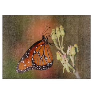Tabla De Cortar Mariposa reina en una rama