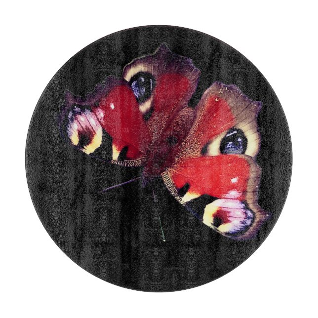 Tabla De Cortar Mariposa roja (Anverso)