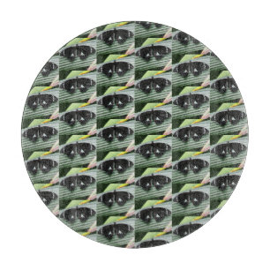 Tabla De Cortar Mariposa tropical negra y blanca