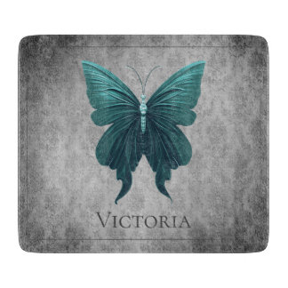 Tabla De Cortar Mariposa verde azulada