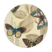 Mariposas brillando sobre hojas