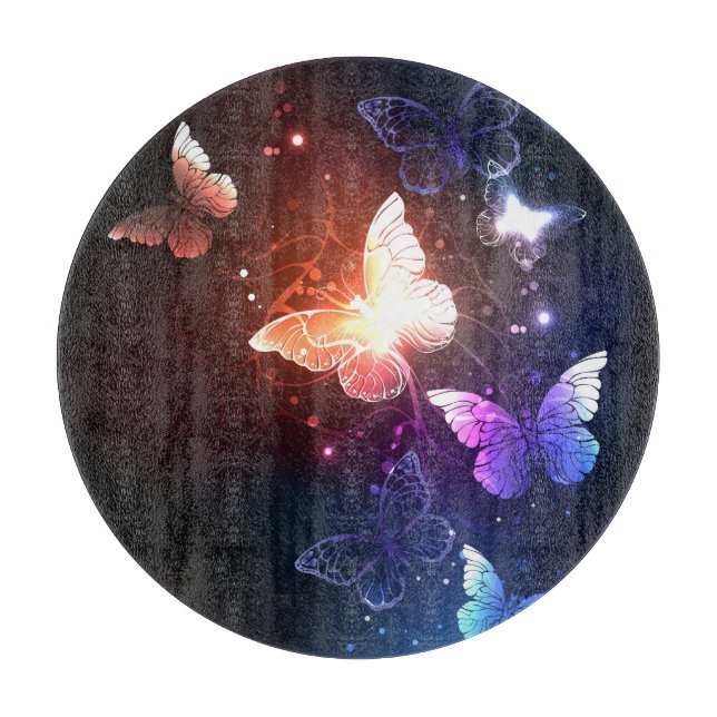 Tabla De Cortar Mariposas nocturnas brillantes (Anverso)