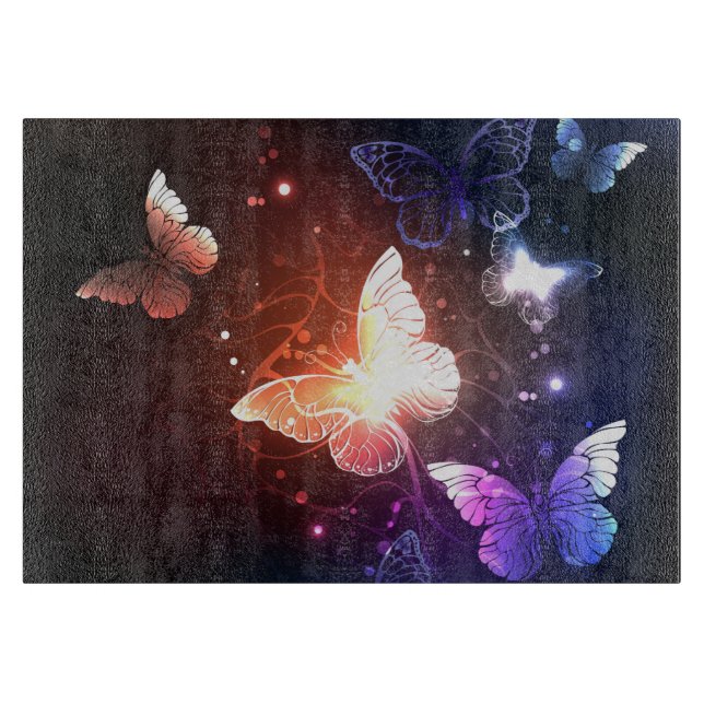 Tabla De Cortar Mariposas nocturnas brillantes (Anverso)