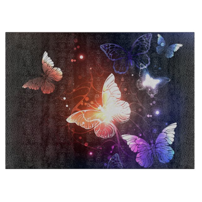 Tabla De Cortar Mariposas nocturnas brillantes (Anverso)