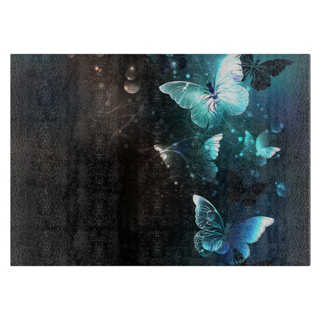Tabla De Cortar Mariposas nocturnas de menta (Anverso)