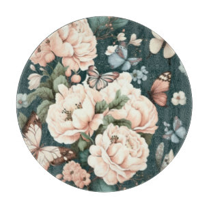 Tabla De Cortar Mariposas y flores