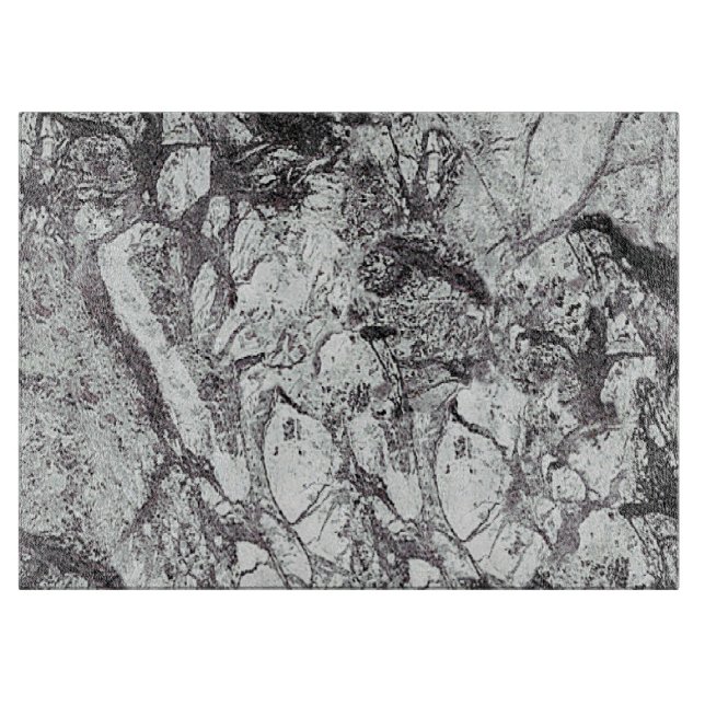 Tabla De Cortar Mármol blanco y negro (Anverso)