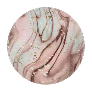 Tabla De Cortar Mármol líquido: fondo abstracto, purpurina dorado