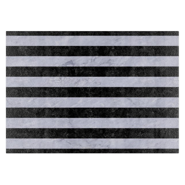 TABLA DE CORTAR MÁRMOL NEGRO STRIPES2 Y MÁRMOL BLANCO (Anverso)