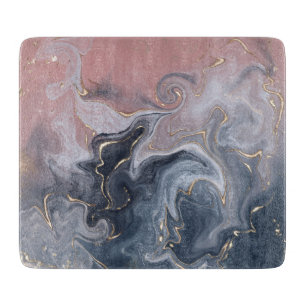 Tabla De Cortar Mármol rosa de color gris negro decorativo