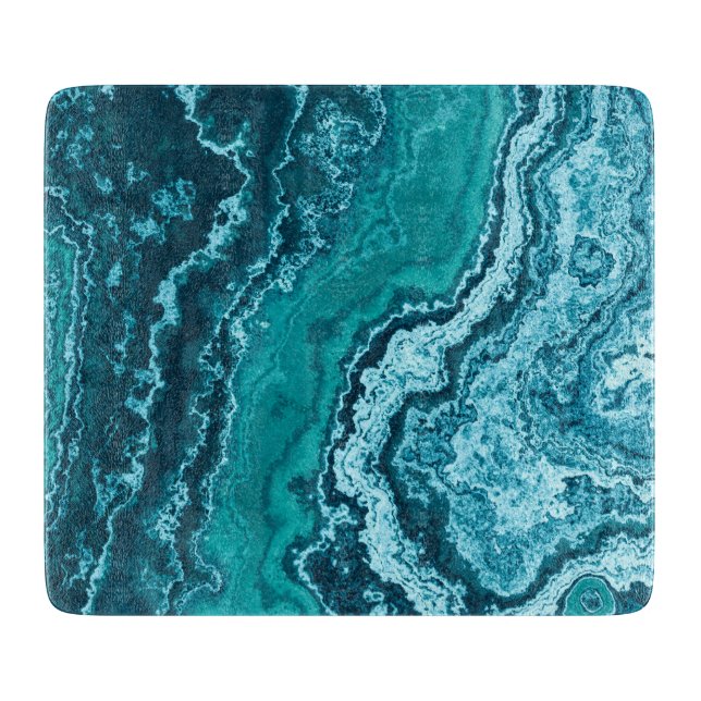 Tabla De Cortar Mármol verde azul falso (Anverso)