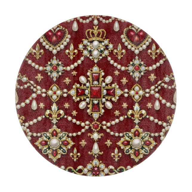 Tabla De Cortar Mary Queen of Scots Inspired Design Magical Jewels (Anverso)