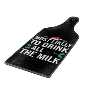 Tabla De Cortar Más Probable De Beber Toda La Leche Navidad Matchi