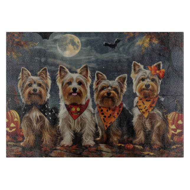 Tabla De Cortar Más Terrier Halloween Spooky (Anverso)