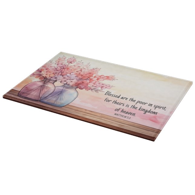 Tabla De Cortar Mateo 5:3 Placa de corte (Borde)