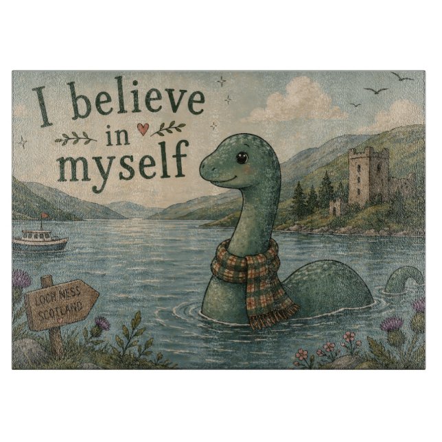 Tabla De Cortar Me creo un caprichoso Monstruo de Loch Ness (Anverso)