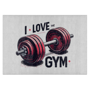 Tabla De Cortar Me encanta el gimnasio
