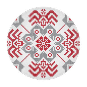 Tabla De Cortar Medallón de arte folclórico de Auseklis de Letonia