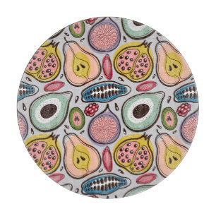 Tabla De Cortar Medley de la fruta: Vibrante patrón sin foco