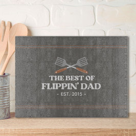 Tabla De Cortar Mejor Espátula para Papá Volteador Divertida Retro