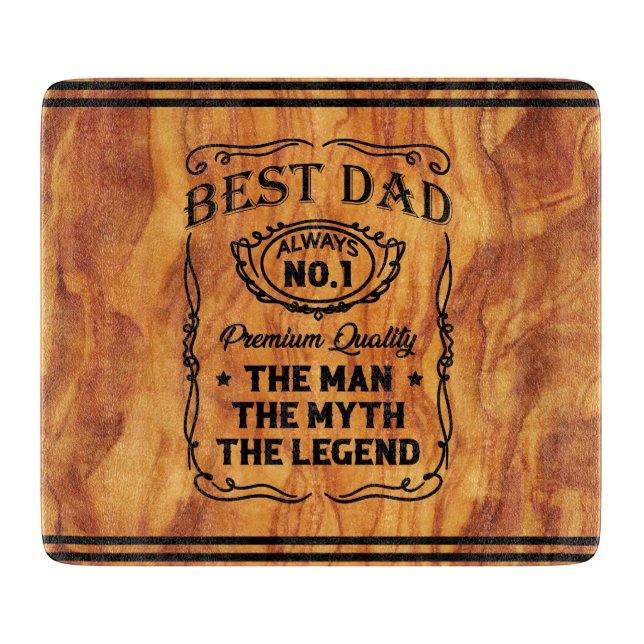 Tabla De Cortar Mejor Papá inspirador (Anverso)