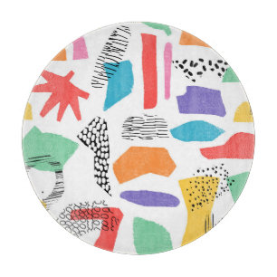 Tabla De Cortar Memphis Art: Diseño superficial Grunge