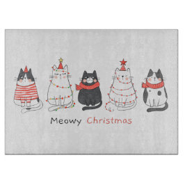 Tabla De Cortar Meowy Navidades Cats