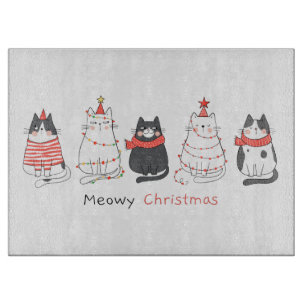 Tabla De Cortar Meowy Navidades Cats