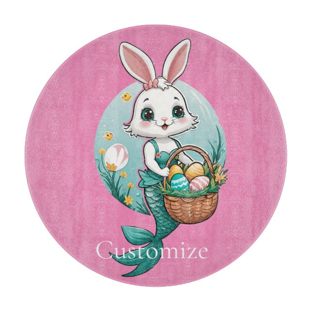 Tabla De Cortar Mermaid de conejo de Pascua Thunder_Cove (Anverso)