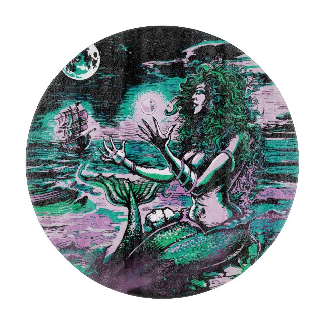 Tabla De Cortar Mermaid Siren Atlantis Pearl (Anverso)