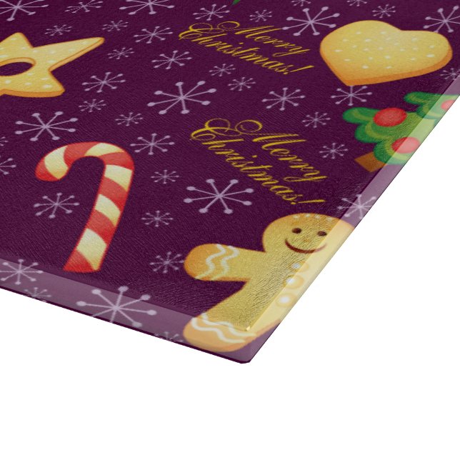 Tabla De Cortar Merry Christmas Glass Cutting Board (Borde)