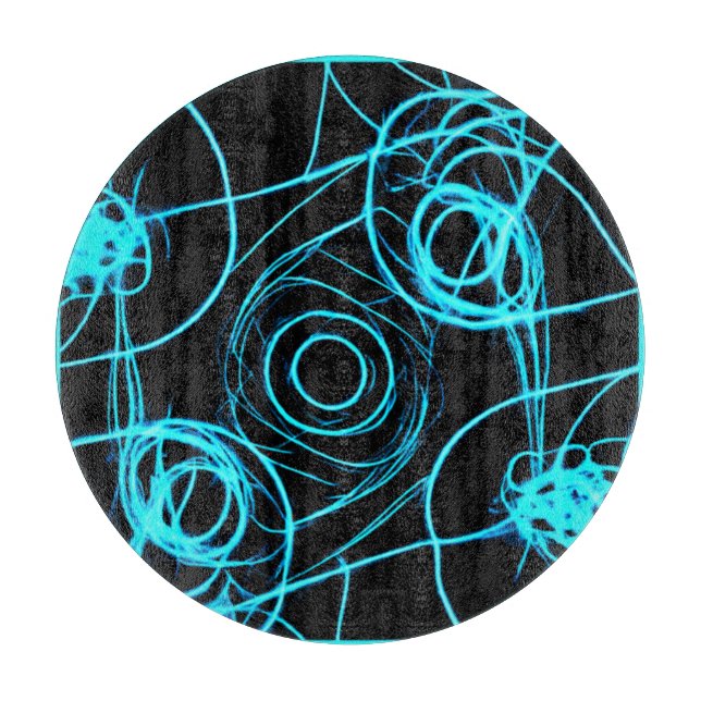 Tabla De Cortar Mesmerización de Neon Patterns Art (Anverso)