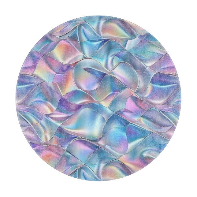 Tabla De Cortar Metálico iridiscente 6 Geométrico (Anverso)