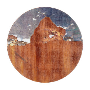 Tabla De Cortar Metalizado rústico: Textura de hierro vintage.