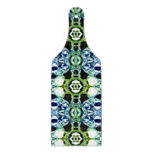 Mezcla de formas en azul y verde claro, metálico