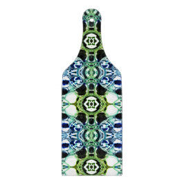 Tabla De Cortar Mezcla de formas en azul y verde claro, metálico