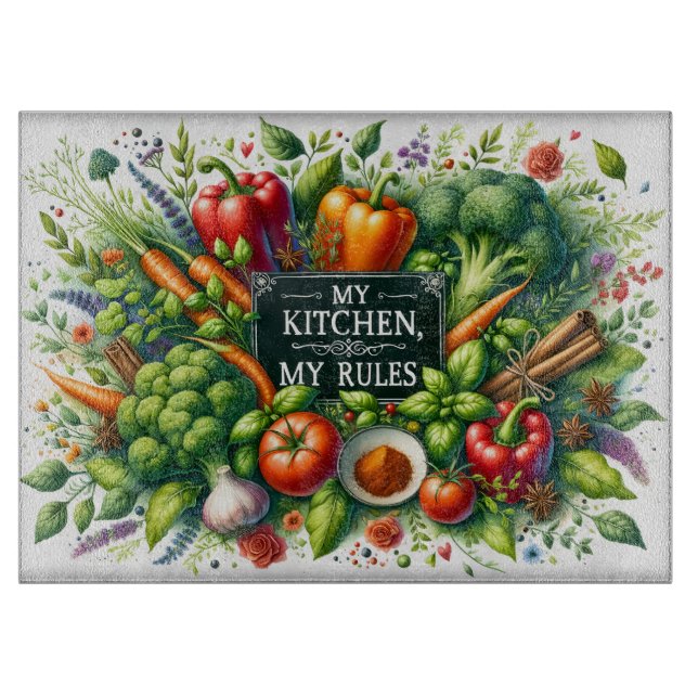 Tabla De Cortar Mi cocina mis reglas (Anverso)
