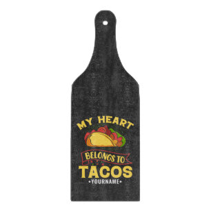 Tabla De Cortar Mi Corazón Pertenece A Los Tacos