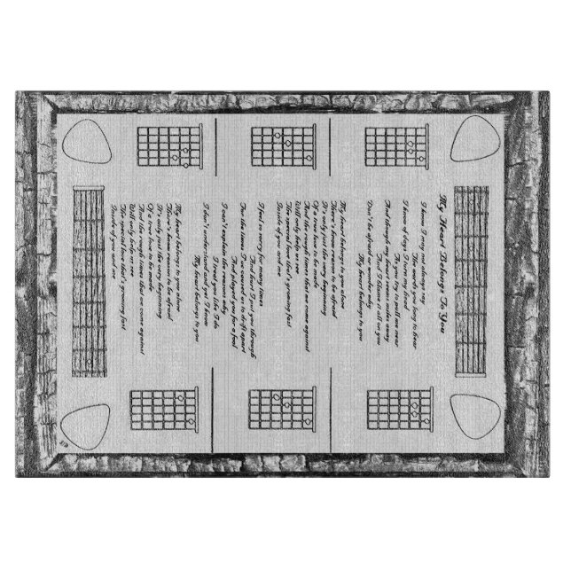 Tabla De Cortar Mi Corazón Te Pertenece (Anverso)