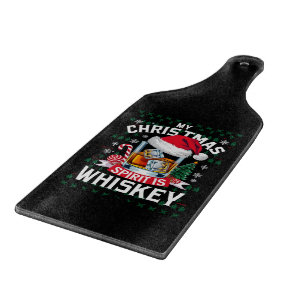 Tabla De Cortar Mi espíritu navideño es whisky Suéter feo de Navid
