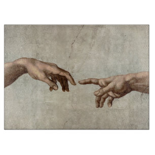 Tabla De Cortar Michaelangelo manos creación adam dios